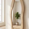 Organic Wave Oak Mirror