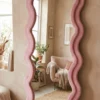 Blush Velvet Wave Mirror