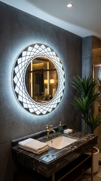 Mandala Prism LED Mirror