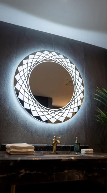 Mandala Prism LED Mirror mandala pattern glowing 1
