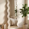 Arctic White Wave Mirror
