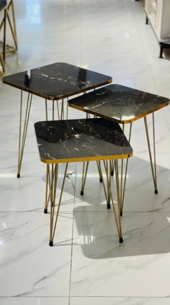 Midnight Marquina Nesting Tables on Instagram